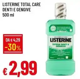 IperFamila Listerine Total Care Denti e Gengive offerta