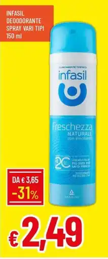 IperFamila Infasil deodorante spray offerta