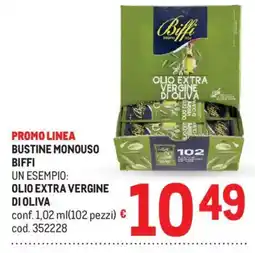 Metro Bustine monouso Biffi Olio extra vergine di oliva offerta