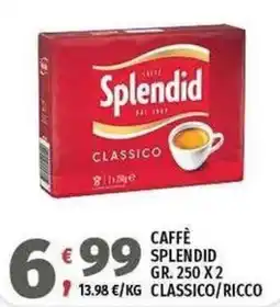 Vivo Supermercati Caffè Splendid Classico offerta