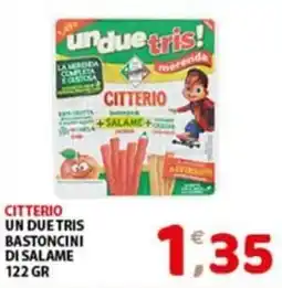 Mio Market Citterio un due tris bastoncini di salame offerta
