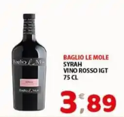 Mio Market Baglio le Mole Syrah Vino Rosso IGT offerta