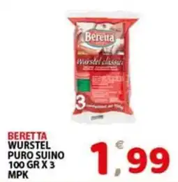 Premium Supermercati Beretta Wurstel puro suino offerta