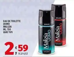 Vivo Supermercati Malizia Uomo Eau de Toilette offerta