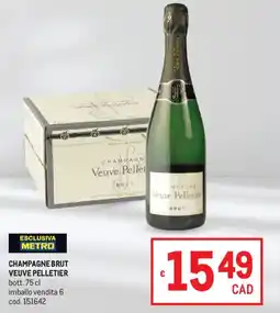 Metro Champagne brut Veuve Pelletier offerta