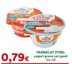 Supermercati Pasquale Prisco Parmalat Zymil yogurt greco offerta