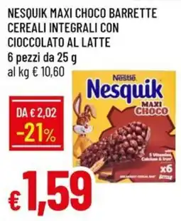IperFamila Nesquik Maxi Choco Barrette offerta