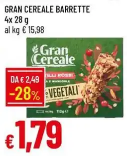 IperFamila Gran Cereale barrette vegetali offerta