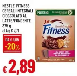 IperFamila Nestlé Fitness Cereali Integrali Cioccolato al Latte offerta