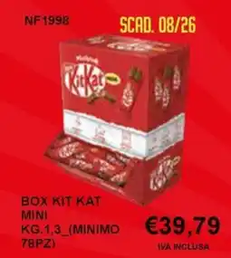 Italy Cash and Carry Box Kit Kat Mini offerta