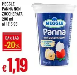 IperFamila Meggle panna non zuccherata offerta