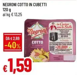 IperFamila Negroni cotto in cubetti offerta