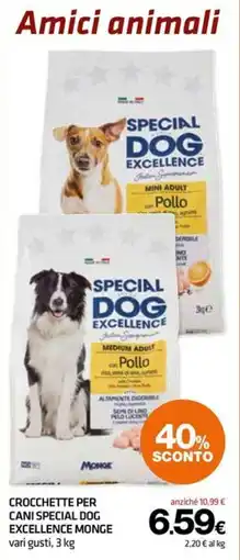 Superconti Crocchette per cani Special Dog Excellence Monge offerta