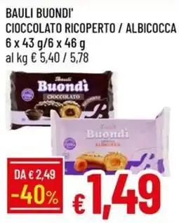 IperFamila Bauli Buondi cioccolato ricoperto / albicocca offerta