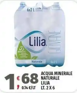 Vivo Supermercati Acqua minerale naturale Lilia offerta