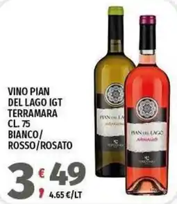 Vivo Supermercati Vino Pian del Lago IGT Terramara offerta
