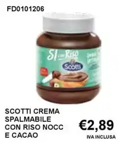 Italy Cash and Carry Scotti crema spalmabile con riso nocci e cacao offerta