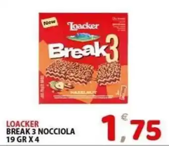 Il Centro Superstore Loacker Break 3 Nocciola offerta