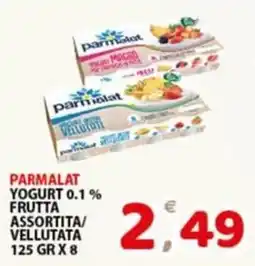 Premium Supermercati Parmalat yogurt 0.1% frutta assortita offerta