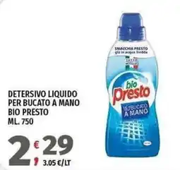 Vivo Supermercati Detersivo liquido per bucato a mano bio presto offerta