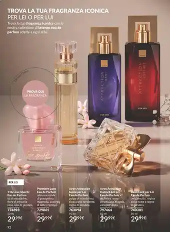 Avon TTA Love Quartz Eau de Parfum offerta