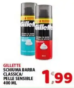 Mio Market Gillette schiuma barba classica/pelle sensibile offerta