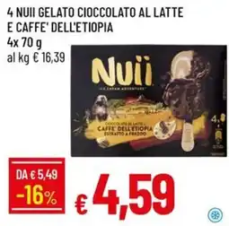 IperFamila Nuii gelato cioccolato al latte e caffe dell'etiopia offerta