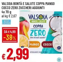 IperFamila Valsòia Coppa Zero Mango Cocco offerta