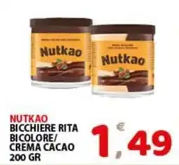 Premium Supermercati Nutkao bicchiere rita bicolore crema cacao offerta