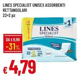 IperFamila Lines Specialist unisex assorbenti rettangolari offerta