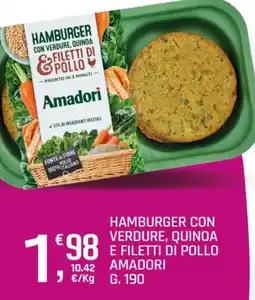 A&O Hamburger con verdure, quinoa e filetti di pollo Amadori offerta