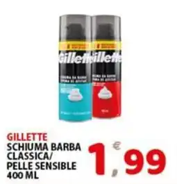 Premium Supermercati Gillette schiuma barba classica/pelle sensibile offerta