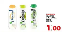 Premium Supermercati Dimension shampoo 2 in 1 capelli offerta