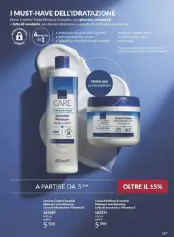 Avon Lozione Corpo Essential Moisture con Glicerina, Latte di Mandorla e Vitamina E offerta