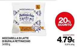 Superconti Mozzarella di latte di bufala Pettinicchio offerta