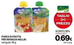 Superconti Purea di frutta per infanzia Mellin offerta