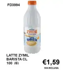 Italy Cash and Carry Latte Zymil Barista offerta