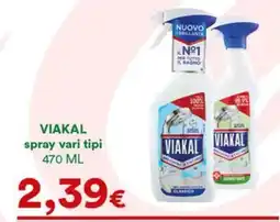 Supermercati Pasquale Prisco VIAKAL spray vari tipi offerta
