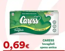 Supermercati Pasquale Prisco Caress tovaglioli spesa amica offerta