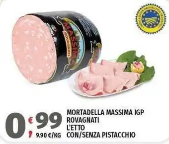 Vivo Supermercati Mortadella Massima IGP Rovagnati offerta