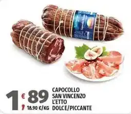Vivo Supermercati Capocollo San Vincenzo offerta