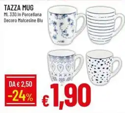 IperFamila Tazza Mug Mi. 330 in porcellana decoro malcesine blu offerta