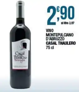 Sidis Vino Montepulciano d'Abruzzo Casal Thaulero offerta