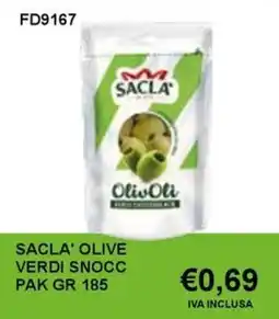 Italy Cash and Carry Sacla' olive verdi snocc offerta