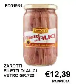 Italy Cash and Carry Zarotti filetti di alici offerta