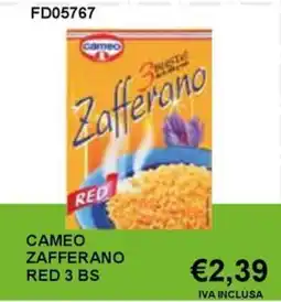Italy Cash and Carry Cameo zafferano red 3 bs offerta