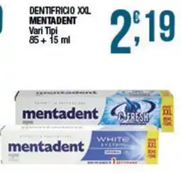 Sidis Dentifricio Mentadent offerta