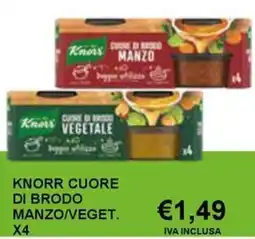 Italy Cash and Carry Knorr cuore di brodo manzo/vegetale offerta