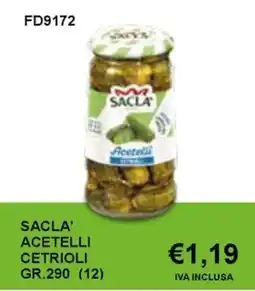 Italy Cash and Carry Sacla' acetelli cetrioli offerta