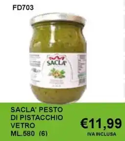 Italy Cash and Carry Sacla' pesto di pistacchio offerta